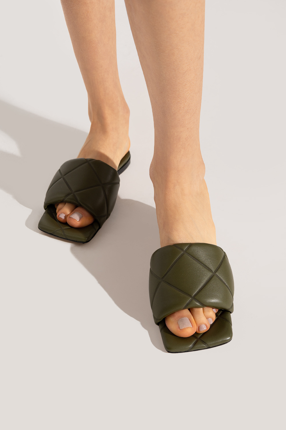 Lido' leather slides bottega 11in Veneta - bottega 11in